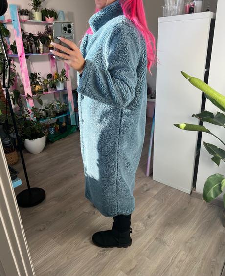 Kabát teddy blue, m