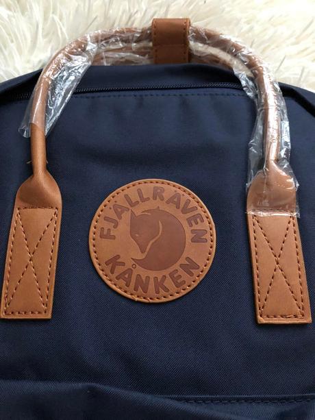 Batoh fjällräven kanken modrý s hnedými prvkami, fjällräven