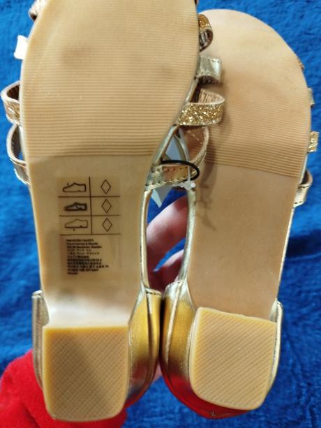 Zlaté sandálky vd 21 cm, h&m,33