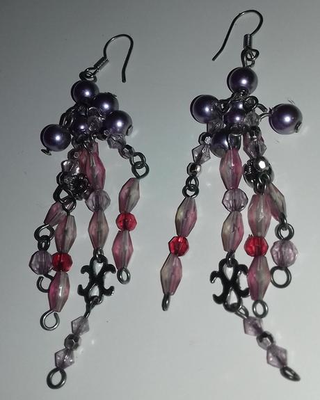 Fialovo ruzove nausnice, 