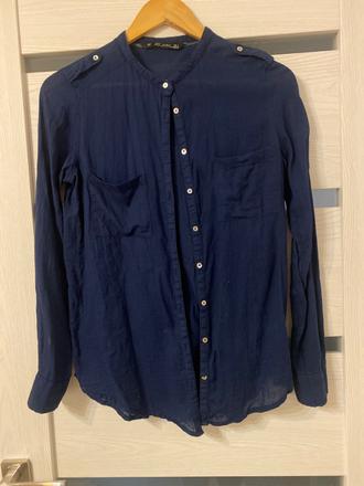 Ľahučká vzdušná košeľa bez goliera zara, zara,s