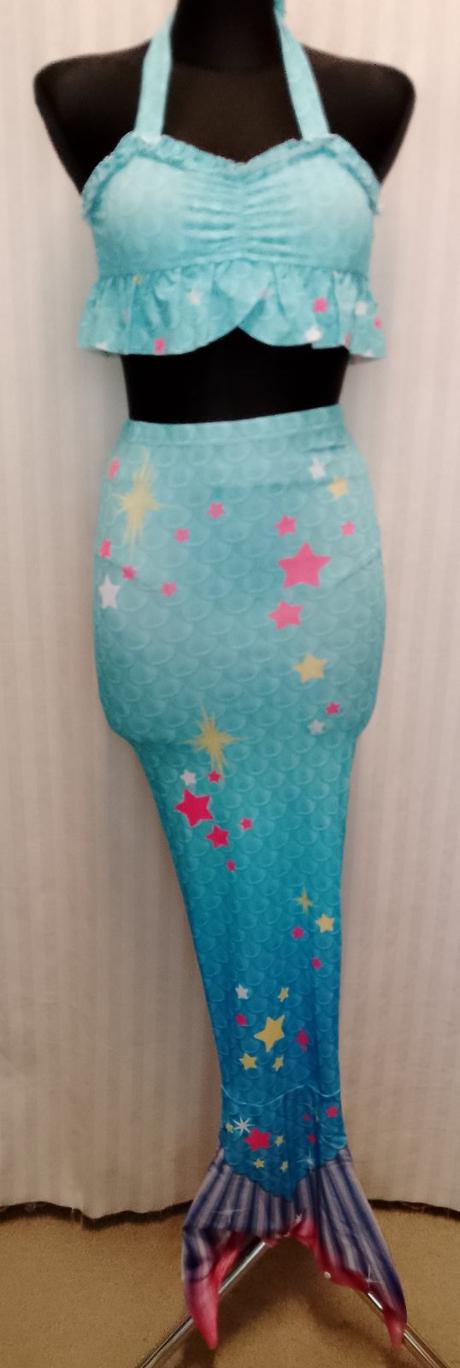 3 set plavecký morská víla s hviezdičkami, 150 cm, 152