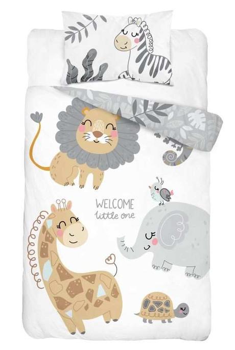 Obliečky do postieľky zoo grey 100/135, 40/60, šírka (cm): 100,dĺžka (cm): 135
