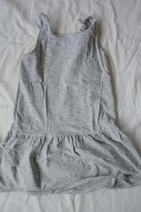 Pásikové šaty z organickej bavlny, h&m,134