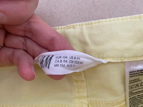 Žlté kratase, h&m,134