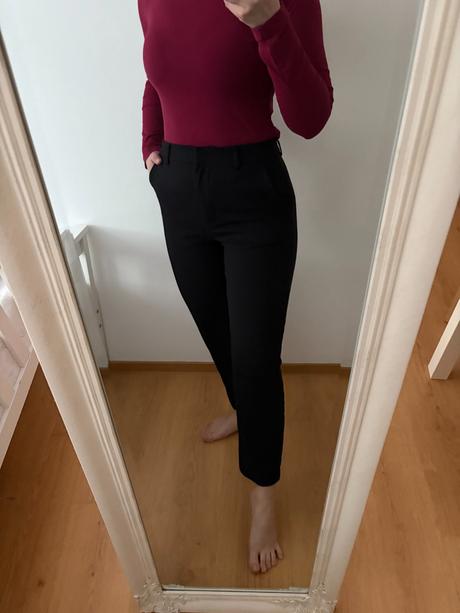 Elegantné, čierne nohavice, xs