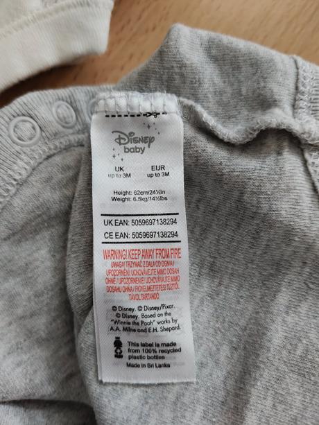 Body s krátkym rukávom 5ks macko pu 3m, disney,62