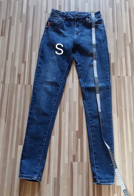 Elastické rifľové nohavice s, s