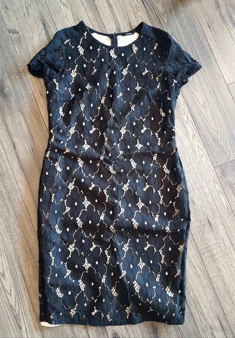Čipkované šaty, marks & spencer,l