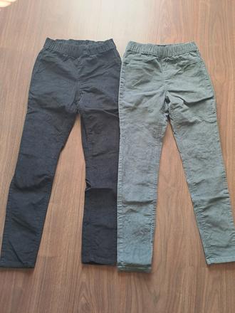 Nenosene dievcenske mencestraky v. 134, 2ks, h&m,134