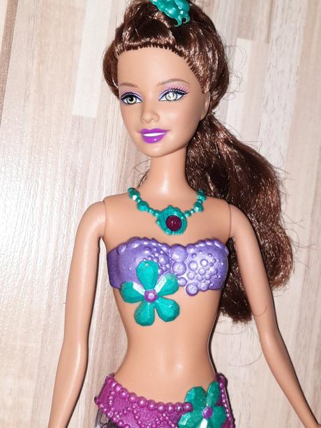 Barbie bruneta morská víla panna mermaidia, 