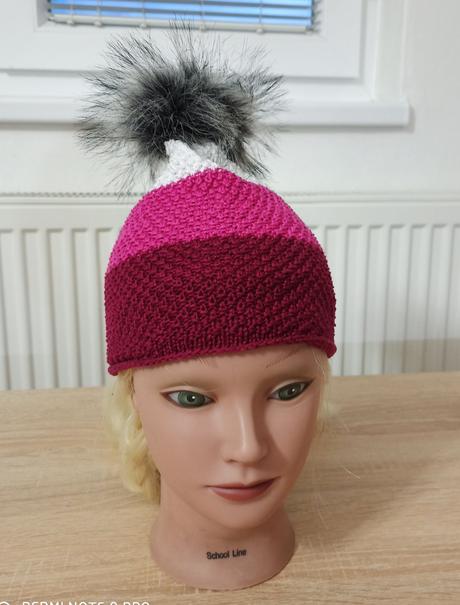 Dievčenská štrikovaná čiapka, 98 / 104