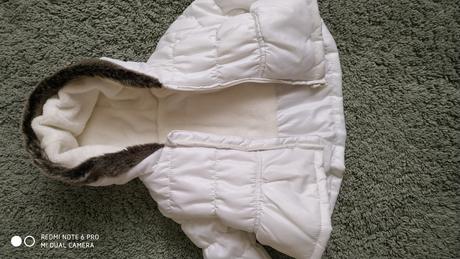 Biela perleťova zimná bundička, george,62