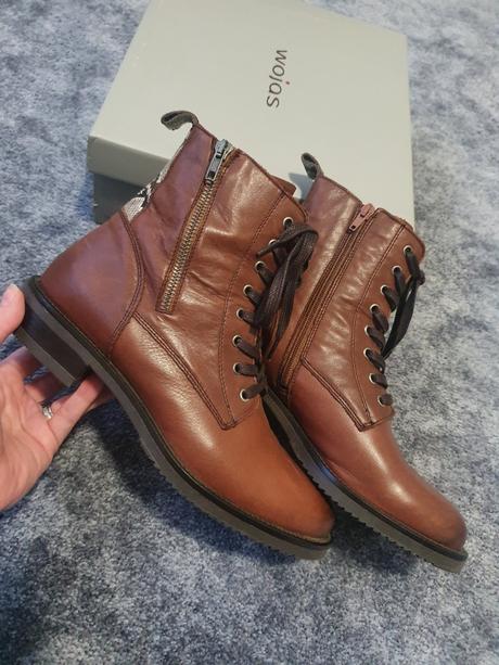 Hnedé členkové čižmy zn.wojas, wojas,40