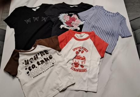 Tričká crop top, h&m,134