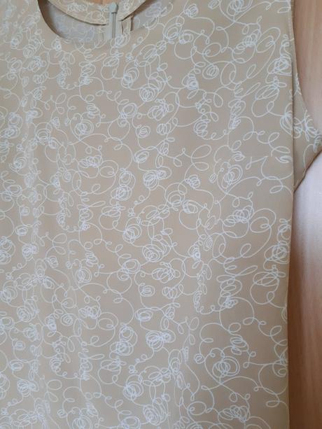 Elegantný kostým, šaty + blúzka, 42