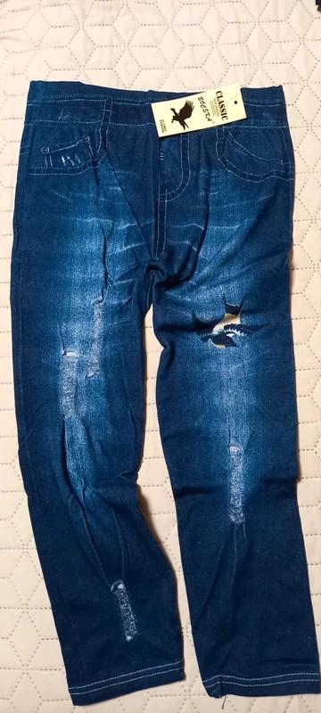 Modré elastické legíny, s