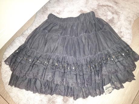 Tylová suknička s čipkou a flitríkami name it, name it,128