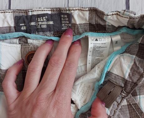 Kockované kraťasy, h&m,146