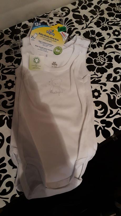 Body bio bavlna bez rukavov 2 kusy, 74