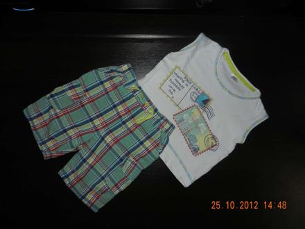 Suprava kratasky+tricko na 12-18 mes. cena spolu, 86