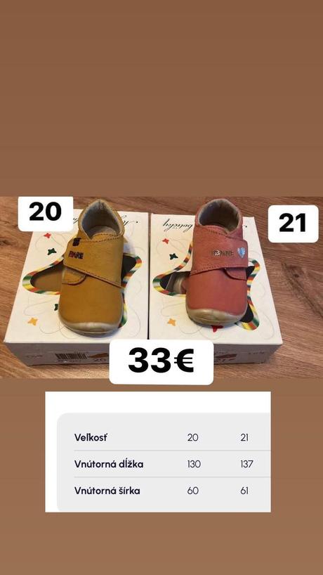 Fare bare topánky, fare,20 / 21