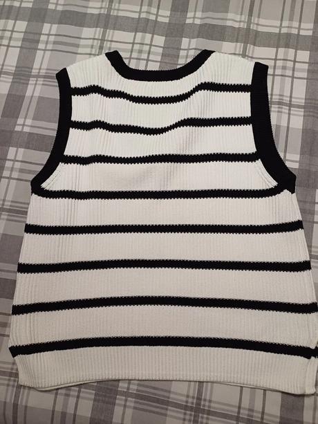 Čierno-biela oversize vesta č.m /l, l