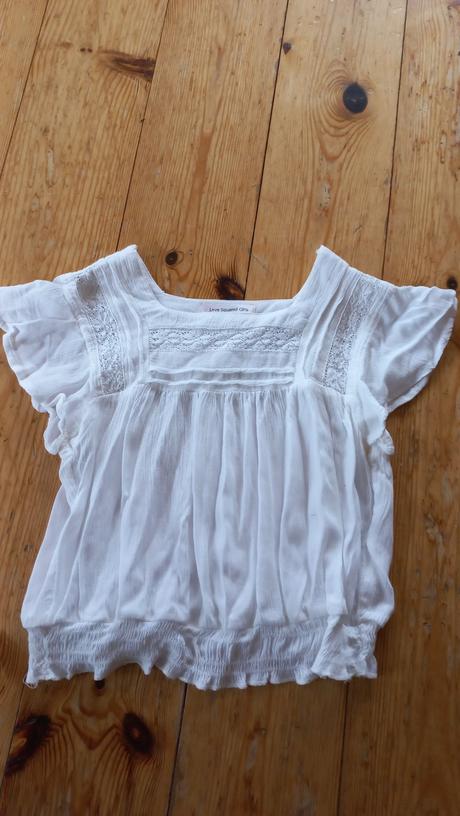 Biela dievčenská blúzka veľ.128, 128