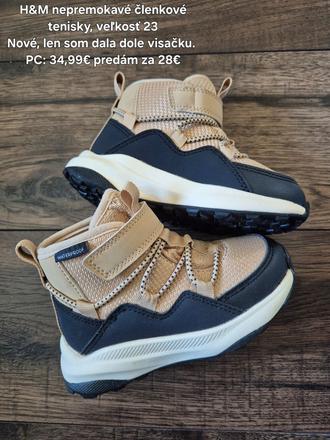 H&m nepremokavé členkové tenisky, h&m,23