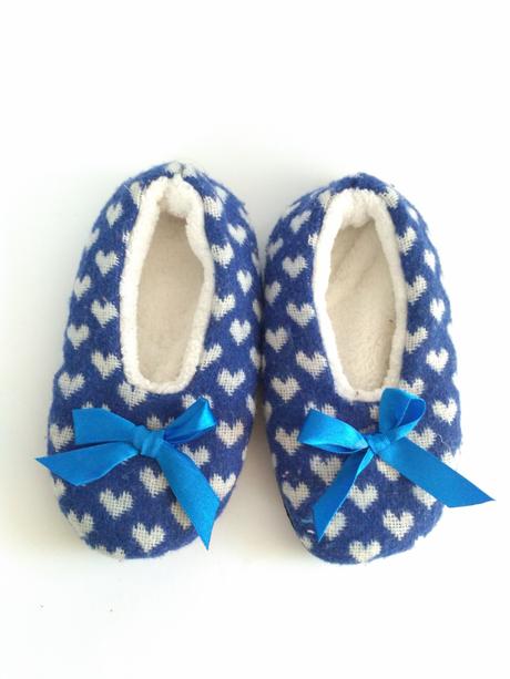 Teplé papučky s mašličkou a srdiečkami, f&f,22