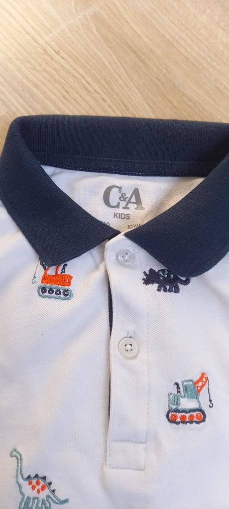 Polo tričko c&a + pásikavé h&m, c&a,134