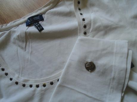 Luxusné biele tričko armani jeans, armani,l