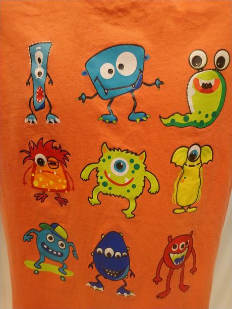 Chlapčenské oranžové tričko monster, 122-128 cm, 128