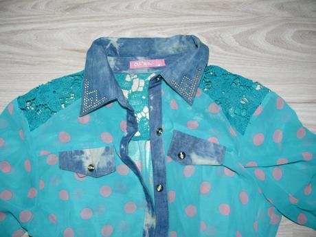 Bodkovaná blúzka m/l, l