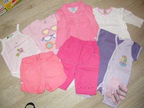 Letné oblečenie č.68-veľmi dobrý stav 9ks s poštou, 68–80