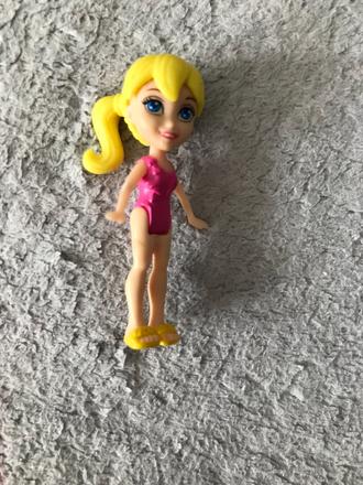 Bábika malá s gumennou suknou, výška babiky - 5 cm,