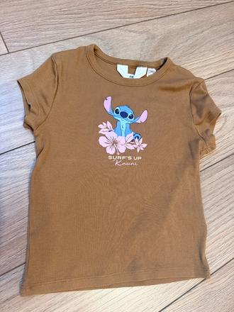 Rebrované stitch tričko, h&m,122