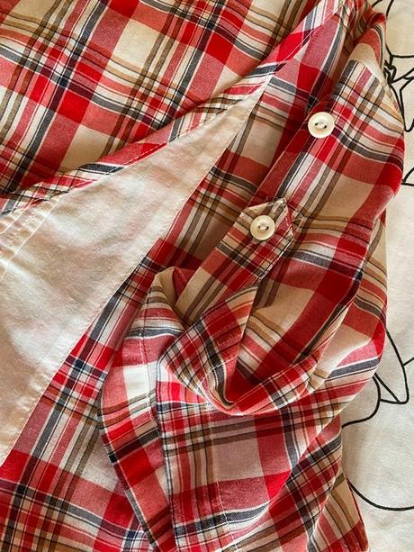 Letná káro blúzka v.42/44, 42