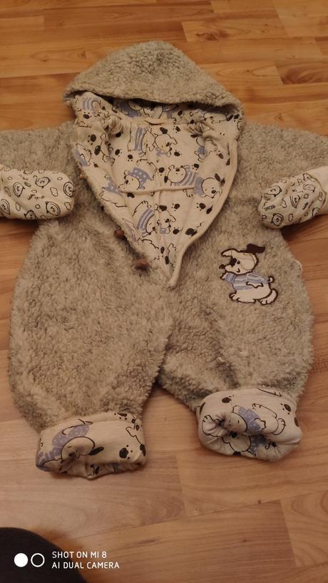 Zimný overal + rukavice vel. 74/80, 74