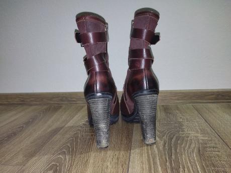 Kožené topánky na vysokom opätku, 39