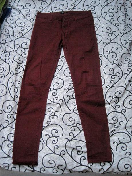Vínové/bordové nohavice (s), s