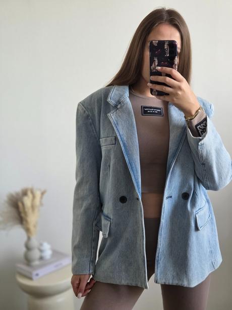 Lumina rifľové oversize sako,