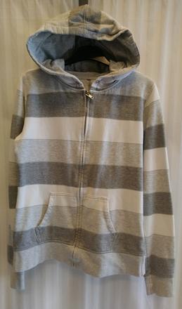 Dámska pásikavá mikina s kapucňou, s/m, m