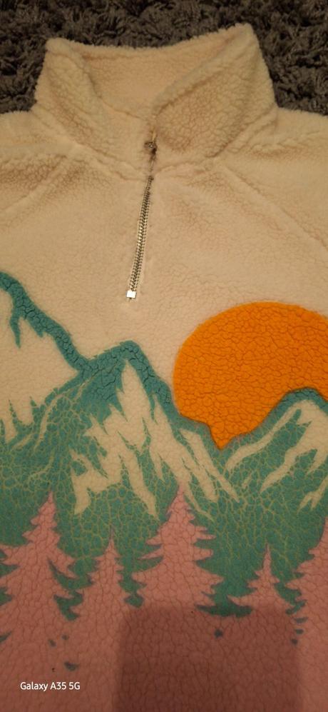 Chlpata crop mikina, h&m,158