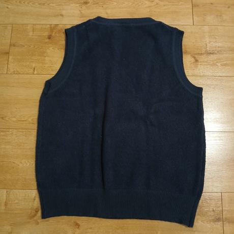Tmavomodrá vesta s podielom vlny, tchibo,46
