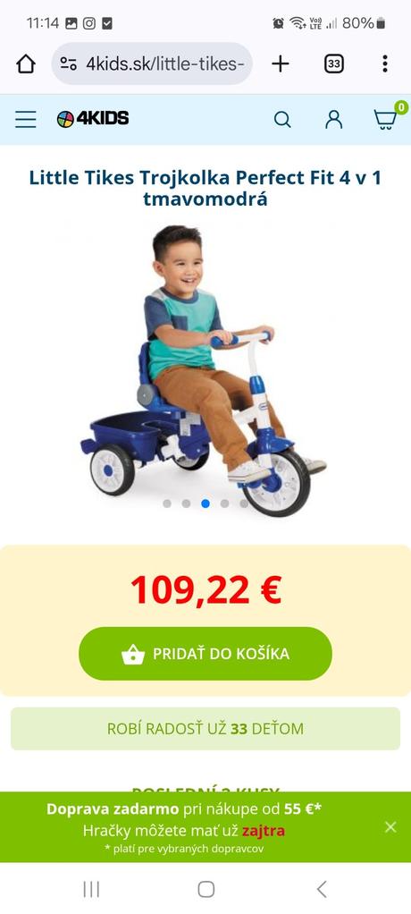 Trojkolka 4 v 1, little tikes