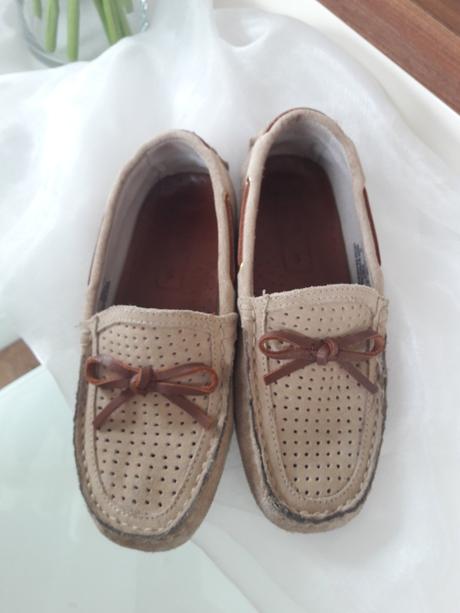 Mokasiny z brusenej koze 2x pouzite, zara,33