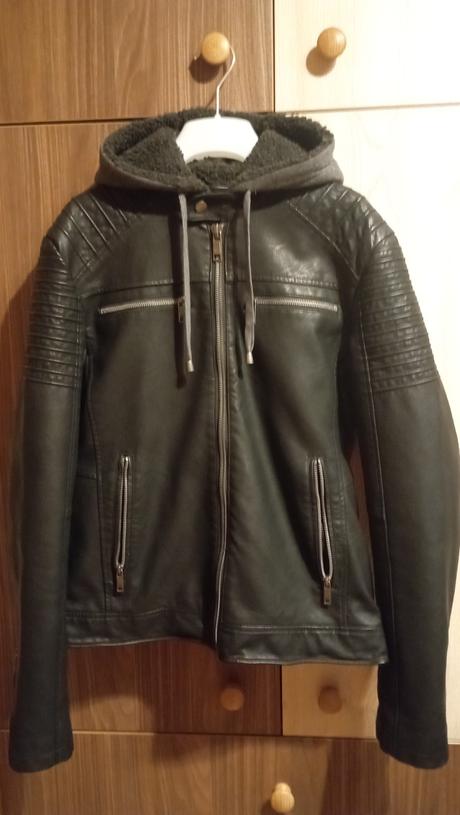 Pánska koženkova bunda, clockhouse,xs