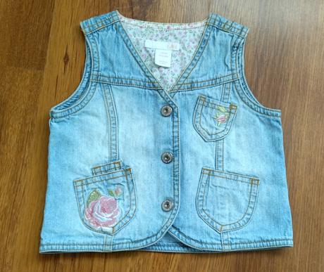 Vestička jeansova, h&m,80