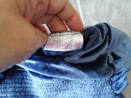 Zamatové šaty zn socute, v 86, 1,5 r, podšívka, 86